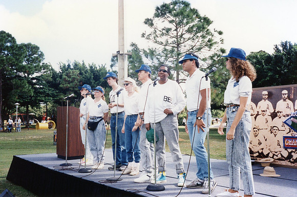 Believe it or not, this geeky group RAPPED about the "BEL" at the area meeting, 90's